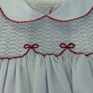 The Beaufort Bonnet Company White Dress with Red Trim